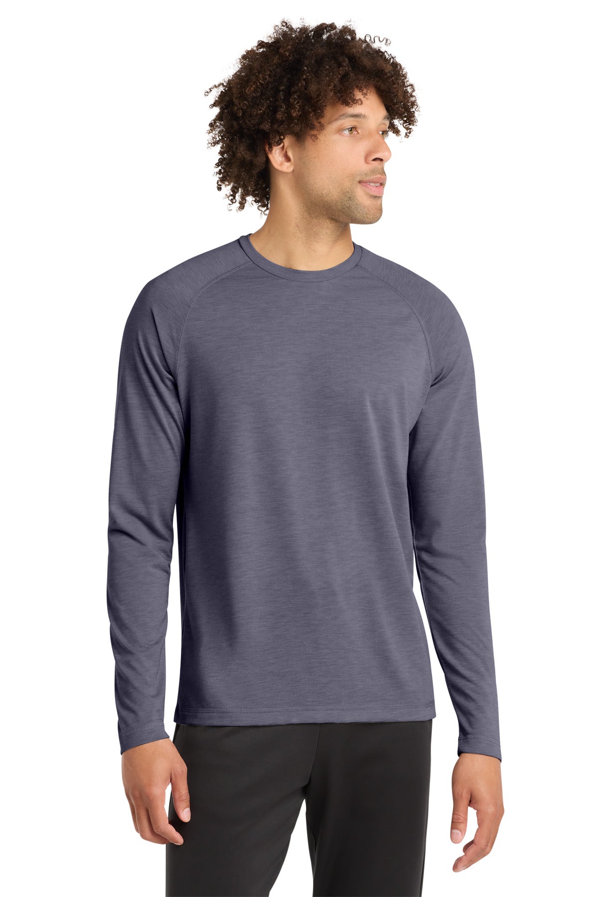 Sport-Tek  PosiCharge  Long Sleeve Tri-Blend Wicking Raglan Tee ST400LS