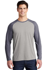 Sport-Tek  PosiCharge  Long Sleeve Tri-Blend Wicking Raglan Tee ST400LS
