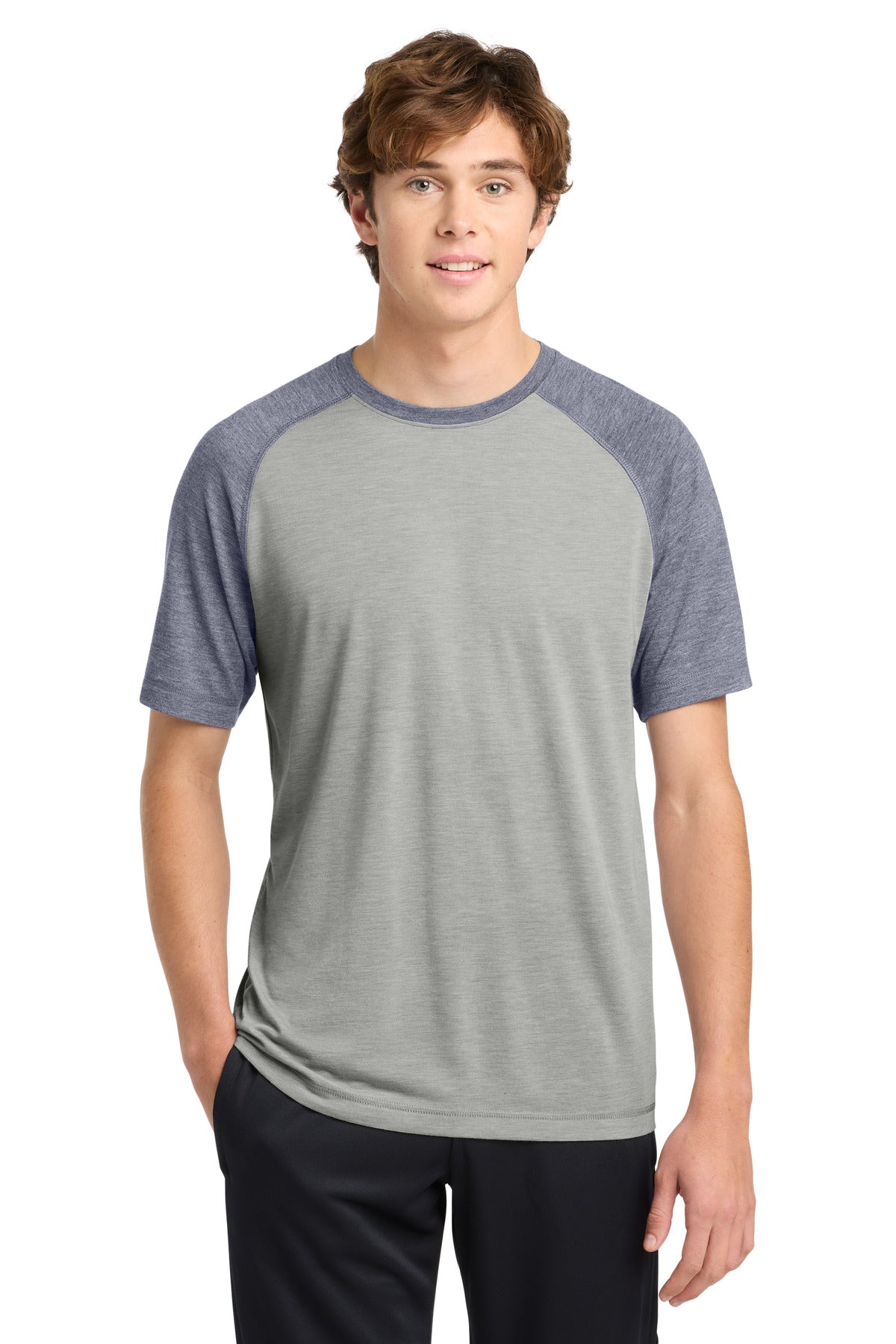 Sport-Tek PosiCharge Tri-Blend Wicking Raglan Tee ST400