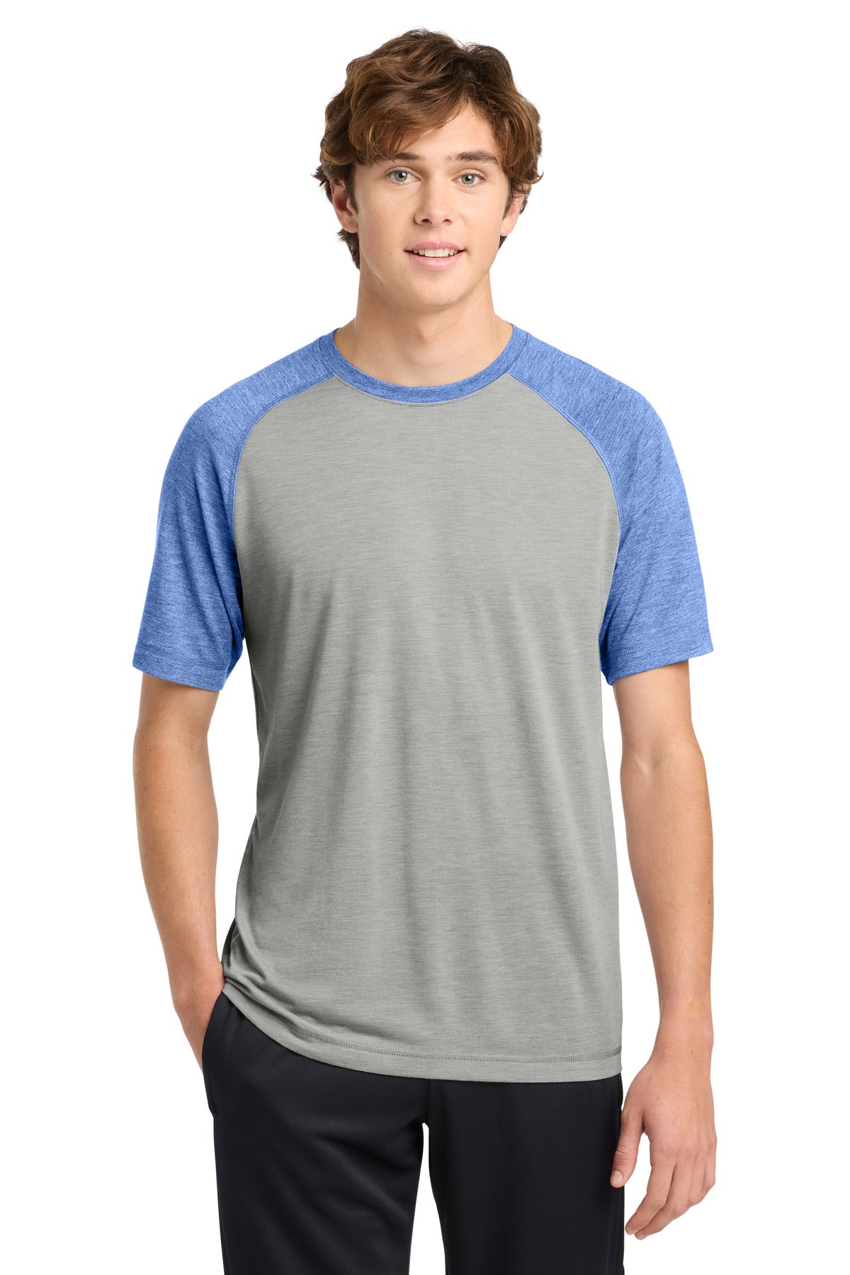 Sport-Tek PosiCharge Tri-Blend Wicking Raglan Tee ST400
