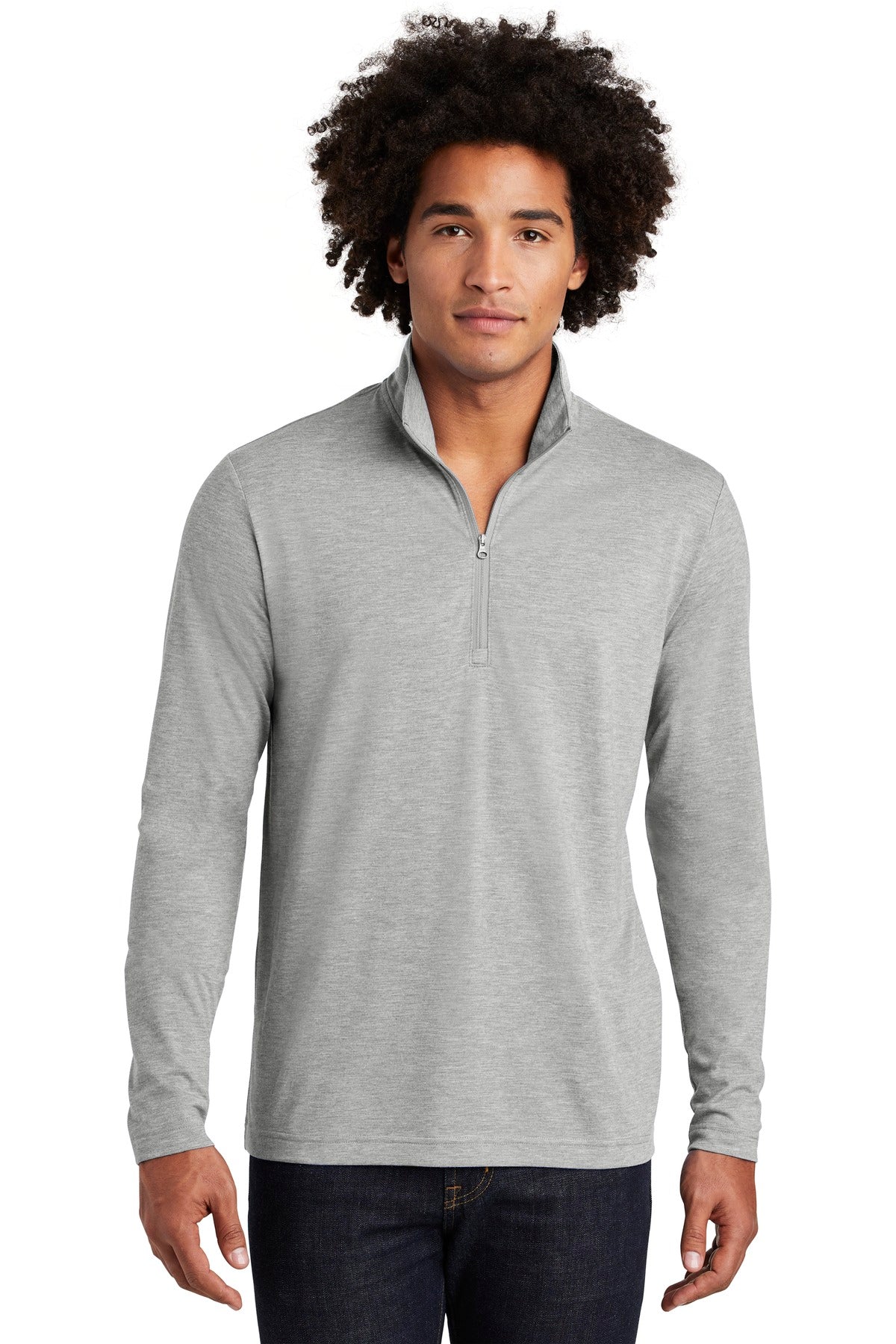 Sport-Tek PosiCharge Tri-Blend Wicking 1/4-Zip Pullover ST407