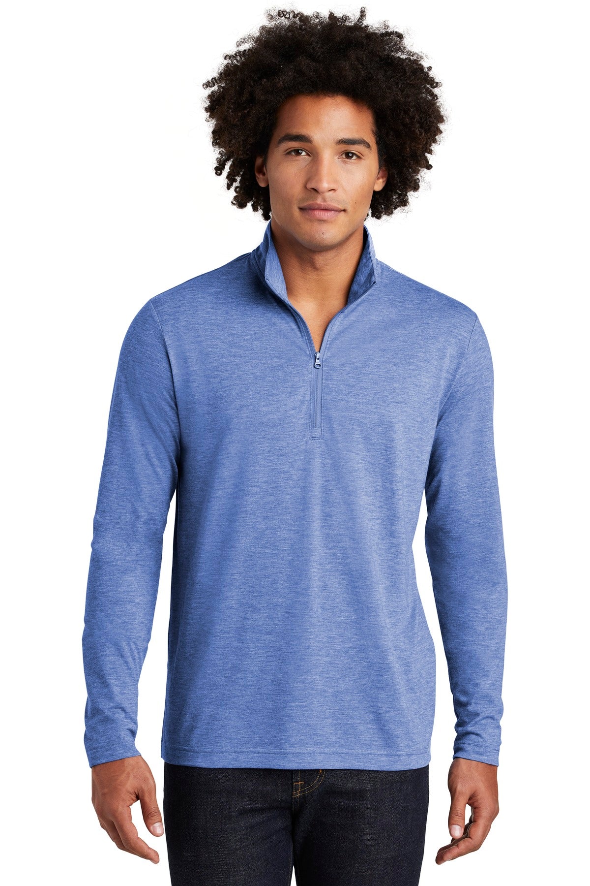 Sport-Tek PosiCharge Tri-Blend Wicking 1/4-Zip Pullover ST407