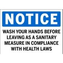Notice - Wash Your Hands Before Leaving