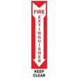 Fire extinguisher KEEP CLEAR safety sign, 18x4 inches