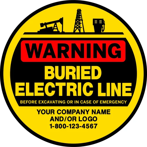Custom Warning Buried Electric Line