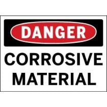 Dangerous goods sign indicating corrosive material