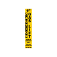Caution 6” Gas Lift Yellow Marker Decal