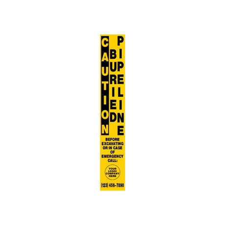 Caution Buried Pipeline Marker Decal