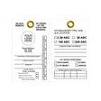 Extinguisher inspection tag with space for logo, text, and checkboxes on a white background