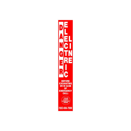Danger Electric Line Red Marker Decal