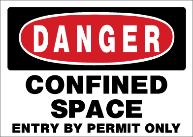 Danger - Confined Space Entry by Permit Only