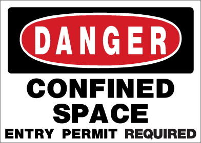 Danger - Confined Space Entry Permit Required