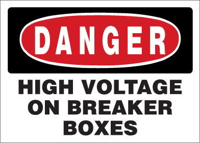 Danger - High Voltage On Breaker Boxes