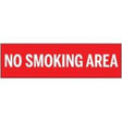 Horizontal No Smoking Area red sign