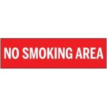 Horizontal No Smoking Area red sign