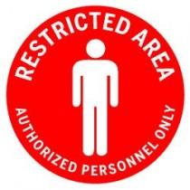 Restricted Area - Authorized Personnel Only Floor Graphic
