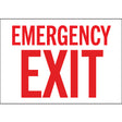 Emergency EXIT sign in red and white