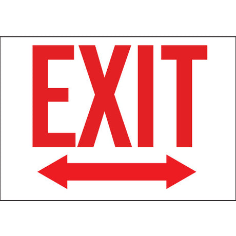 EXIT safety sign with arrows pointing left and right