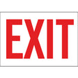 Red text EXIT safety sign for emergency exits