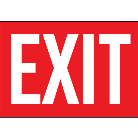 White text EXIT safety sign for emergency exits