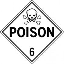 Poison 6 hazard symbol on a white background
