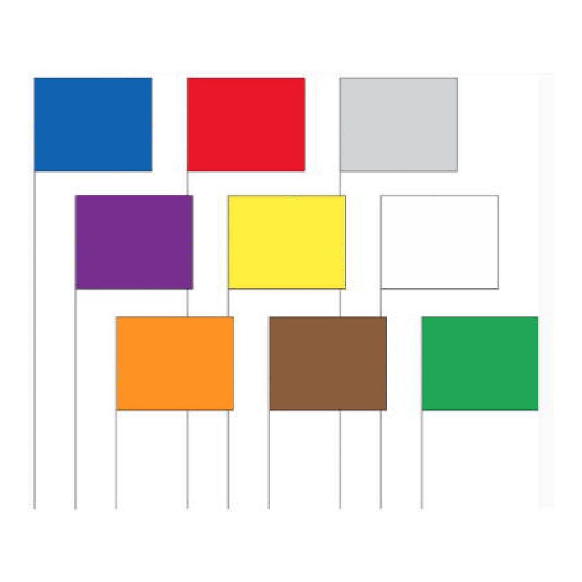 Blank Pin Flags